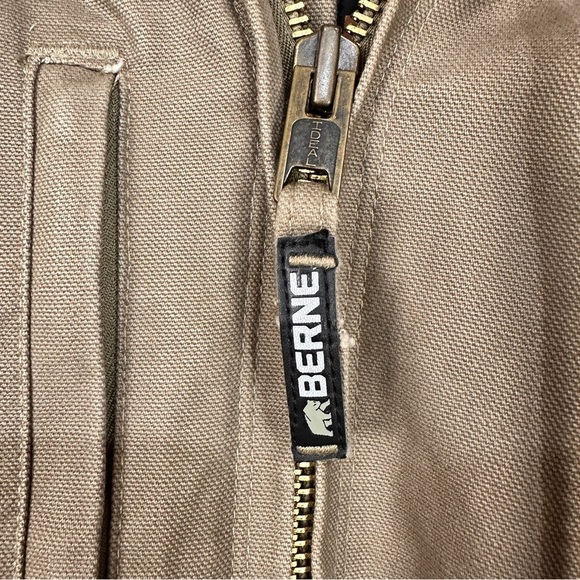 Berne outdoor chore Jacket coat Mens size 3XL Workwear Hooded Regular Fit Beige - Picture 7 of 12